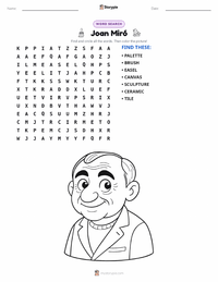 Joan Miró printable worksheet preview