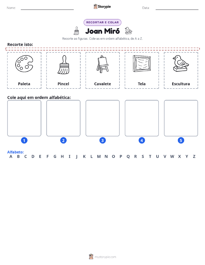 Recortar & Colar Alfabeto