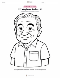 Vista previa de la hoja de trabajo imprimible de Verghese Kurien