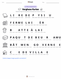 Aperçu de la feuille de travail imprimable Verghese Kurien
