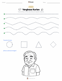 Vista previa de la hoja de trabajo imprimible de Verghese Kurien
