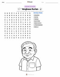 Podgląd drukowalnego arkusza ćwiczeń Verghese Kurien