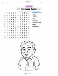 Verghese Kurien yazdırılabilir çalışma sayfası önizlemesi