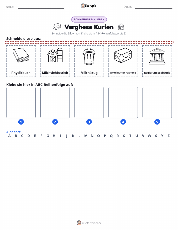 Schneiden & Einfügen Alphabet
