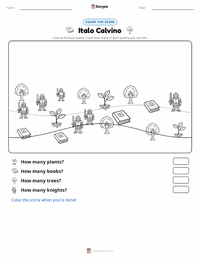 Italo Calvino printable worksheet preview