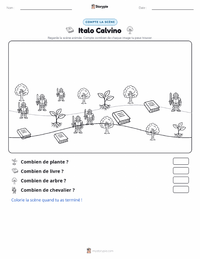 Aperçu de la feuille de travail imprimable Italo Calvino
