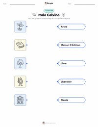 Feuille de travail imprimable Italo Calvino pour les enfants