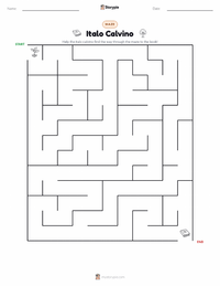 Italo Calvino printable worksheet preview