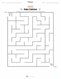 Italo Calvino afdrukbare werkblad voorbeeld