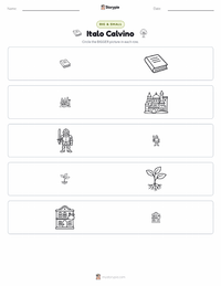 Italo Calvino printable worksheet preview