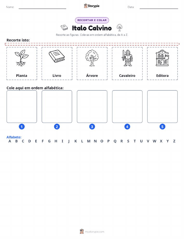 Recortar & Colar Alfabeto