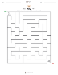 Italy printable worksheet preview