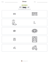 Italy printable worksheet preview
