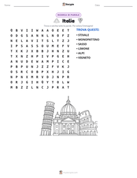Anteprima della scheda stampabile di Italia