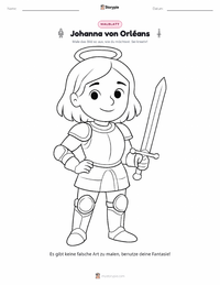 Jeanne d'Arc druckbare Arbeitsblatt Vorschau