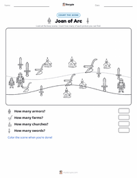 Joan of Arc printable worksheet preview