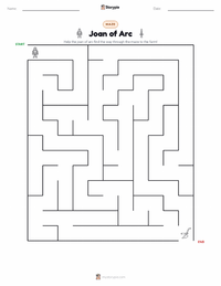 Joan of Arc printable worksheet preview
