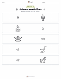 Jeanne d'Arc druckbare Arbeitsblatt Vorschau
