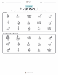 Joan of Arc printable worksheet preview