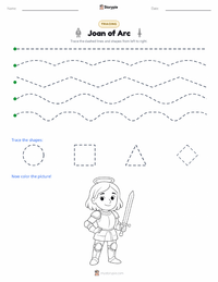 Joan of Arc printable worksheet preview