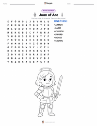 Joan of Arc printable worksheet preview