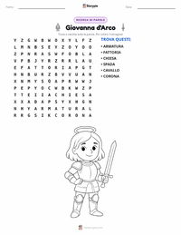 Anteprima della scheda stampabile di Giovanna d'Arco