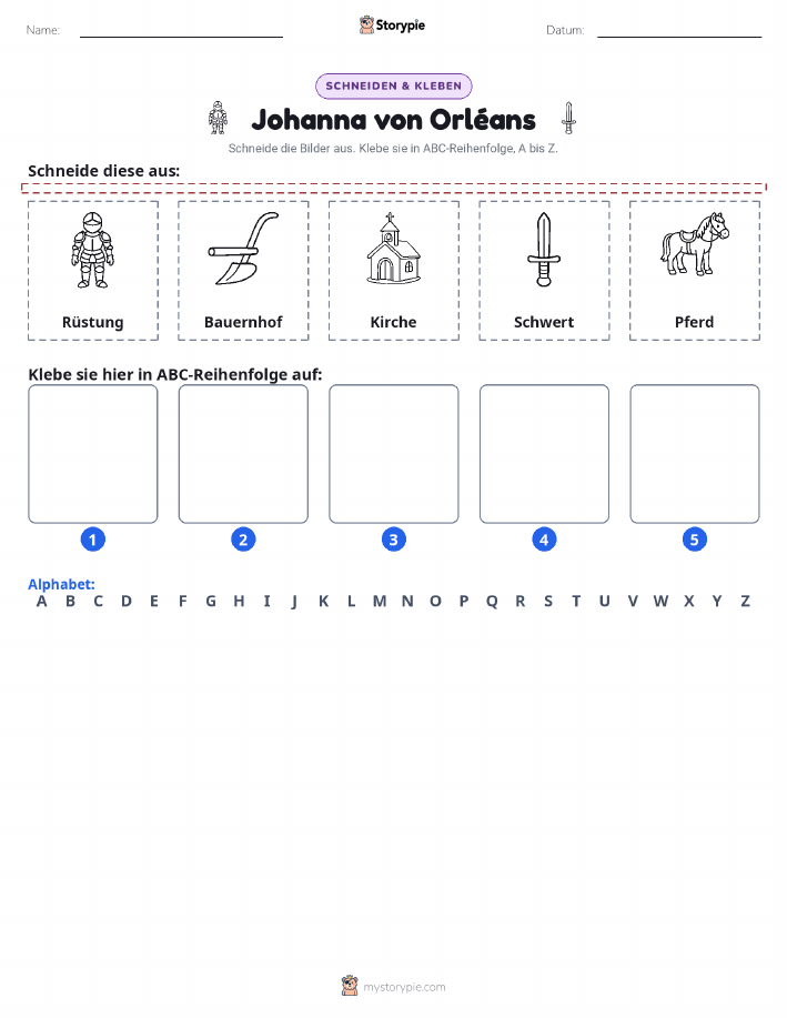 Schneiden & Einfügen Alphabet