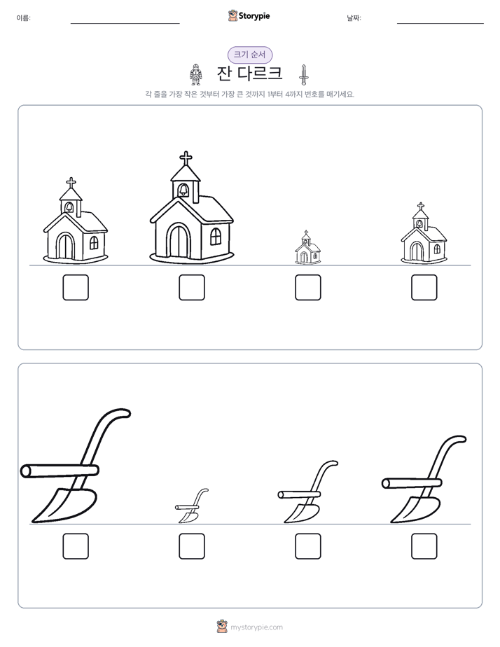 크기 순서