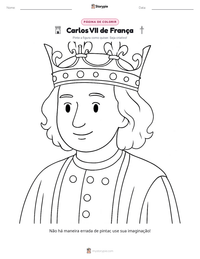Prévia da folha de atividades imprimível Carlos VII de França