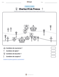 Aperçu de la feuille de travail imprimable Charles VII de France