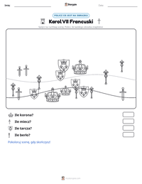 Podgląd drukowalnego arkusza ćwiczeń Karol VII Francuski