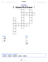 Charles VII of France printable worksheet preview