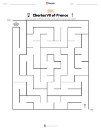 Charles VII of France printable worksheet preview