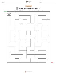 Anteprima della scheda stampabile di Carlo VII di Francia