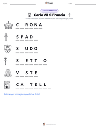 Anteprima della scheda stampabile di Carlo VII di Francia