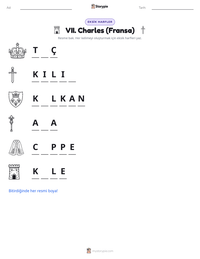 VII. Charles (Fransa) yazdırılabilir çalışma sayfası önizlemesi