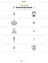 Vista previa de la hoja de trabajo imprimible de Carlos VII de Francia