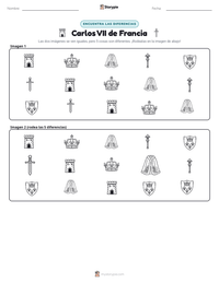 Vista previa de la hoja de trabajo imprimible de Carlos VII de Francia
