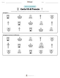 Anteprima della scheda stampabile di Carlo VII di Francia