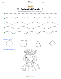 Anteprima della scheda stampabile di Carlo VII di Francia