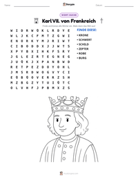Karl VII. von Frankreich druckbare Arbeitsblatt Vorschau