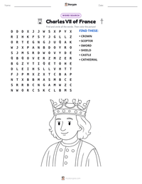 Charles VII of France printable worksheet preview