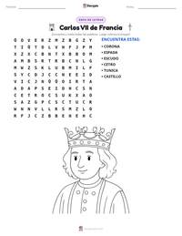 Vista previa de la hoja de trabajo imprimible de Carlos VII de Francia