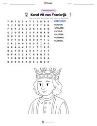 Karel VII van Frankrijk afdrukbare werkblad voorbeeld
