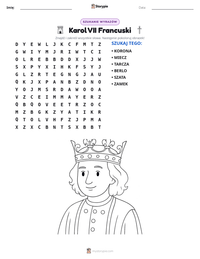 Podgląd drukowalnego arkusza ćwiczeń Karol VII Francuski