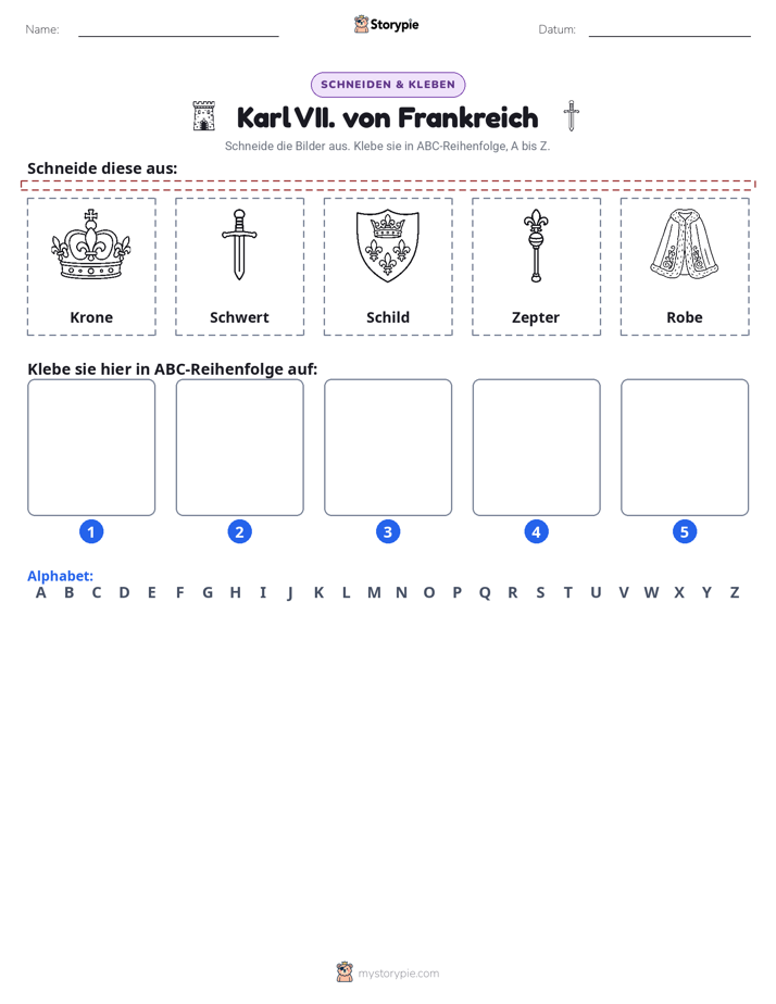 Schneiden & Einfügen Alphabet