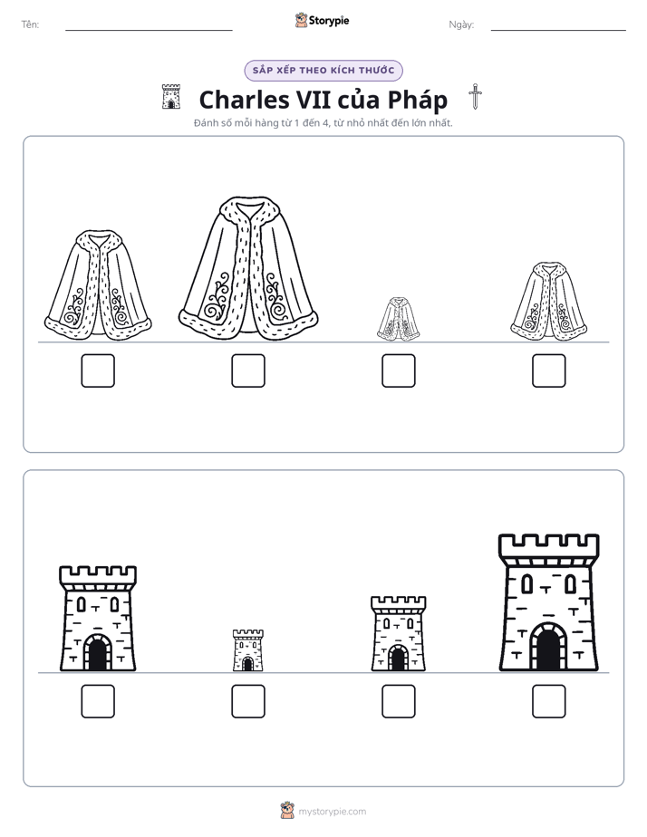 Thứ Tự Kích Thước