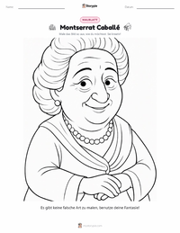 Montserrat Caballé Malvorlage für Kinder