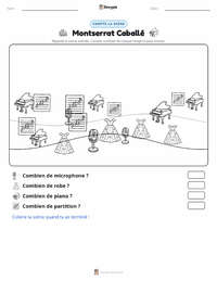 Aperçu de la feuille de travail imprimable Montserrat Caballé