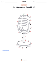 Montserrat Caballé printable worksheet preview